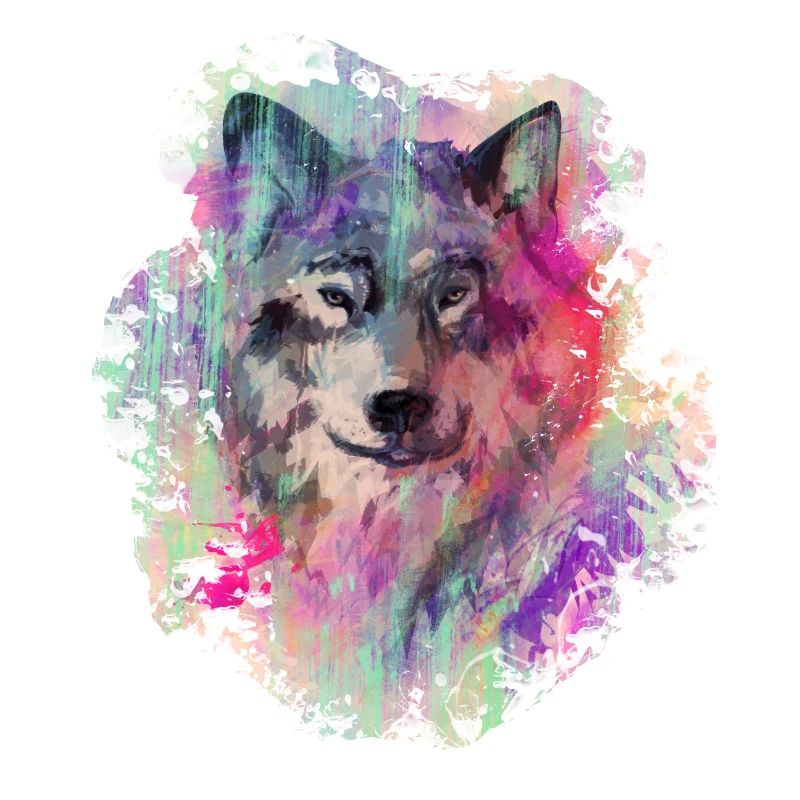 Wolf dans le Nord Colour version