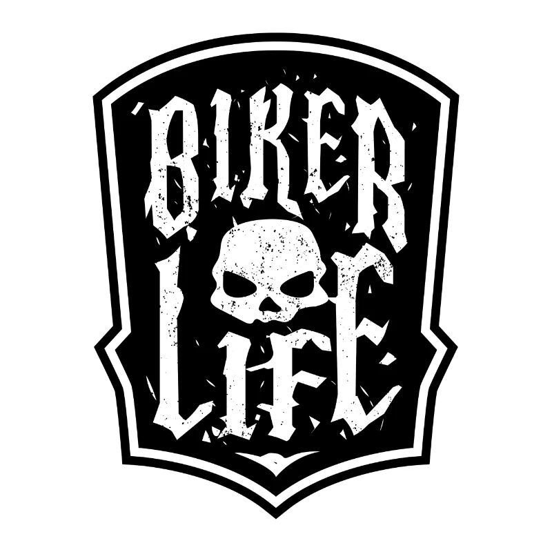 Biker Motorrad Motorräder Totenkopf Statement
