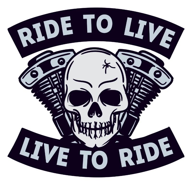 Motorcycles skull motorcycle biker statement