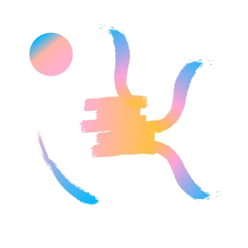 Setting sun on Chinese symbol