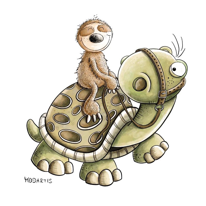 Lazy Sloth Rides Turtle I Chill Break