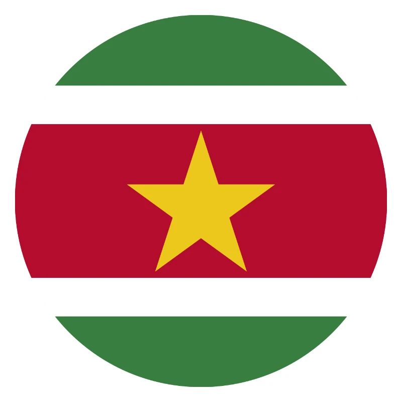Autocollant rond drapeau du Suriname Idée cadeau Aufkleber