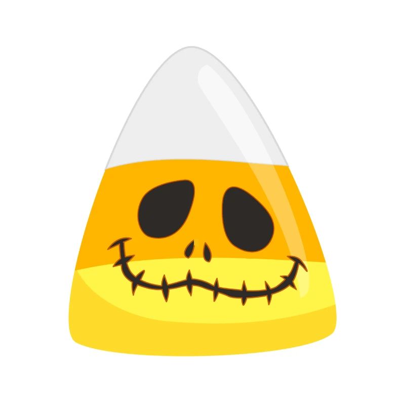 Visage d'émoticône citrouille Halloween Candy Corn