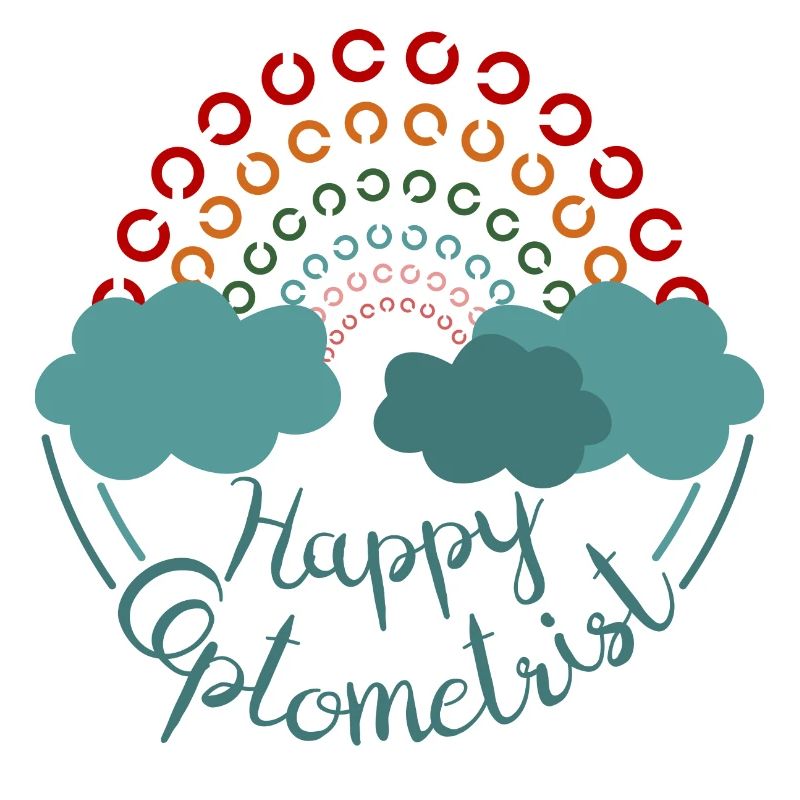 Happy Optometrist Regenbogen Sehtest Landoltringe