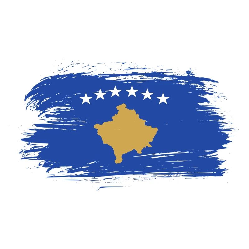 Conception du drapeau du Kosovo / idée cadeau