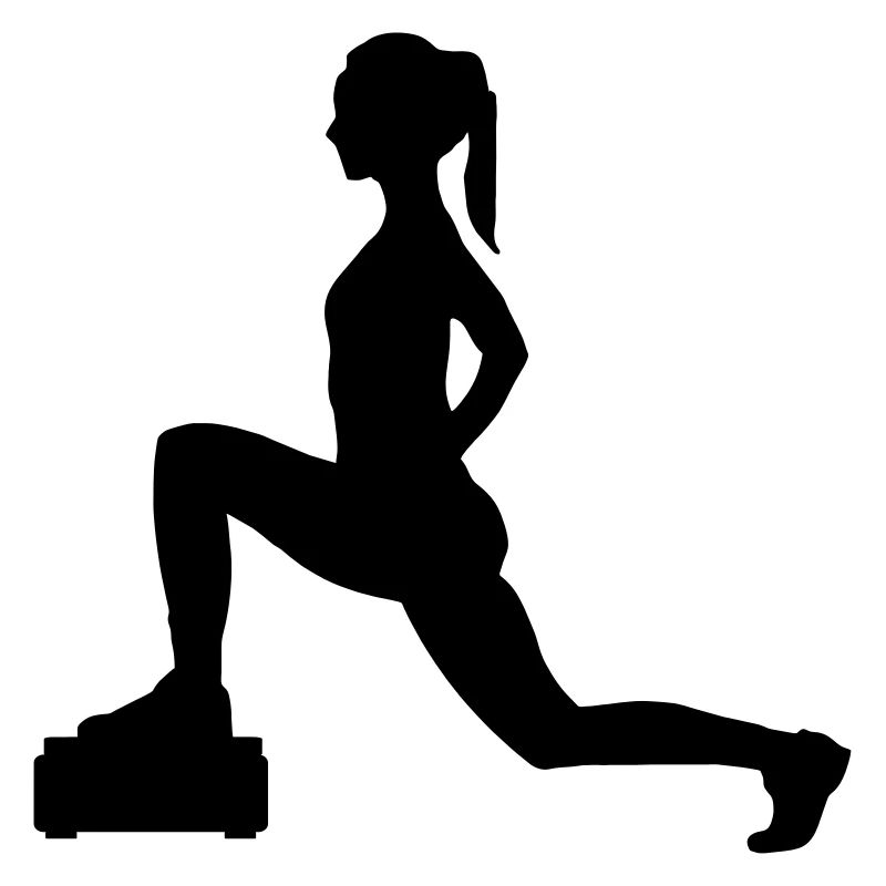 Mädchen oder Dame, die Schritte oder Aerobic macht