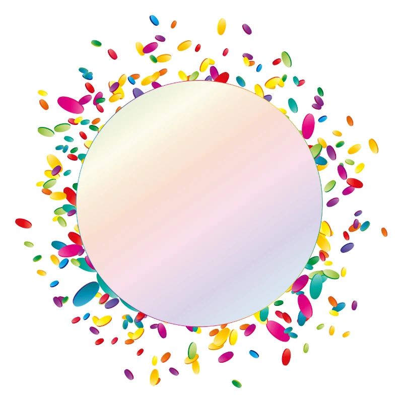shimmering confetti frame for your own texts