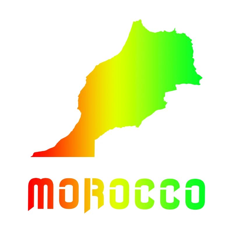 Marokko Regenbogen Landkarten Design / Geschenk