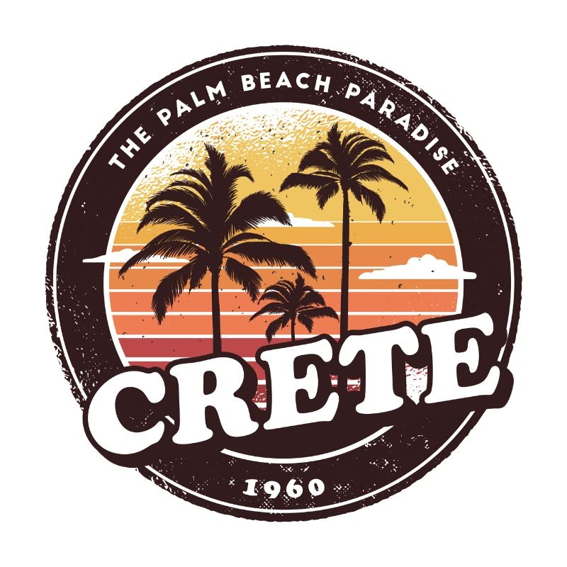 Crète Grèce Vintage Beach Design