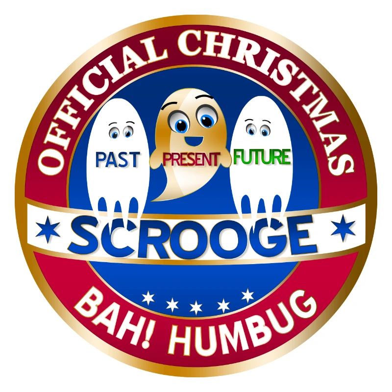 Scrooge Past Present Future Badge