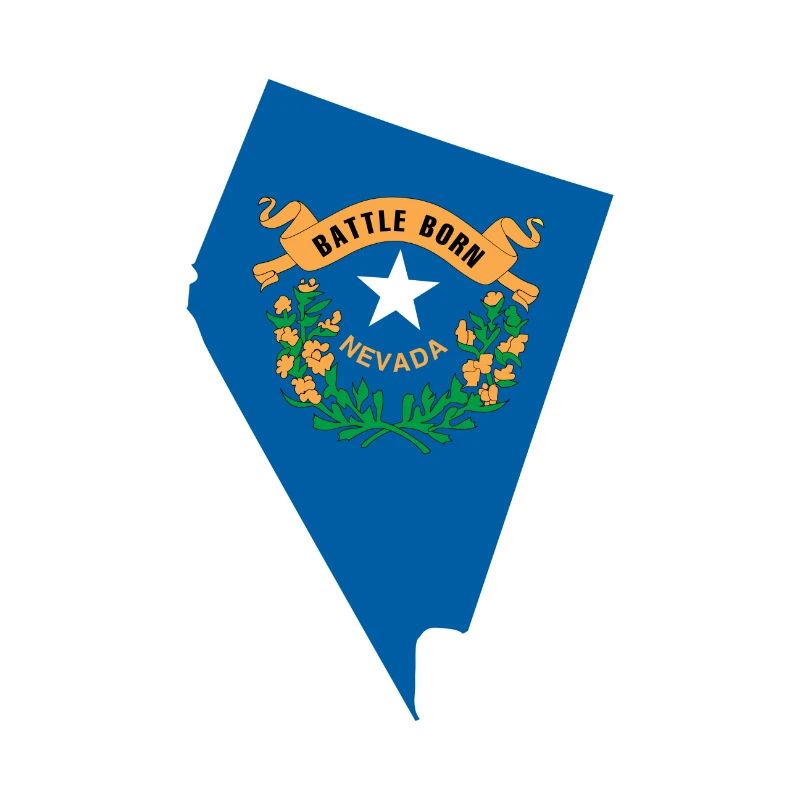 Nevada USA State Nevada Flag Map