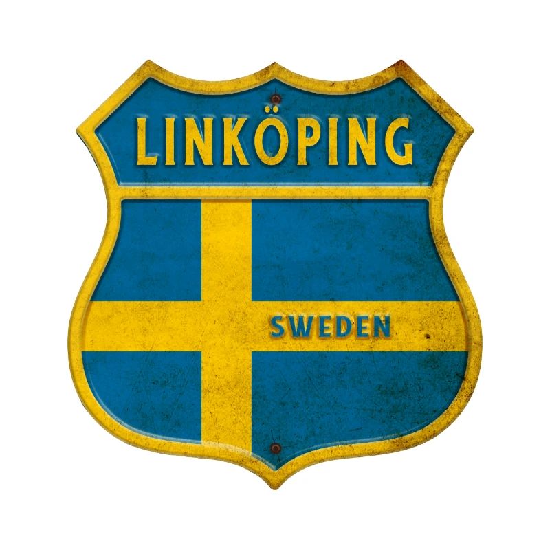 Linköping Suède Armoiries Drapeaux