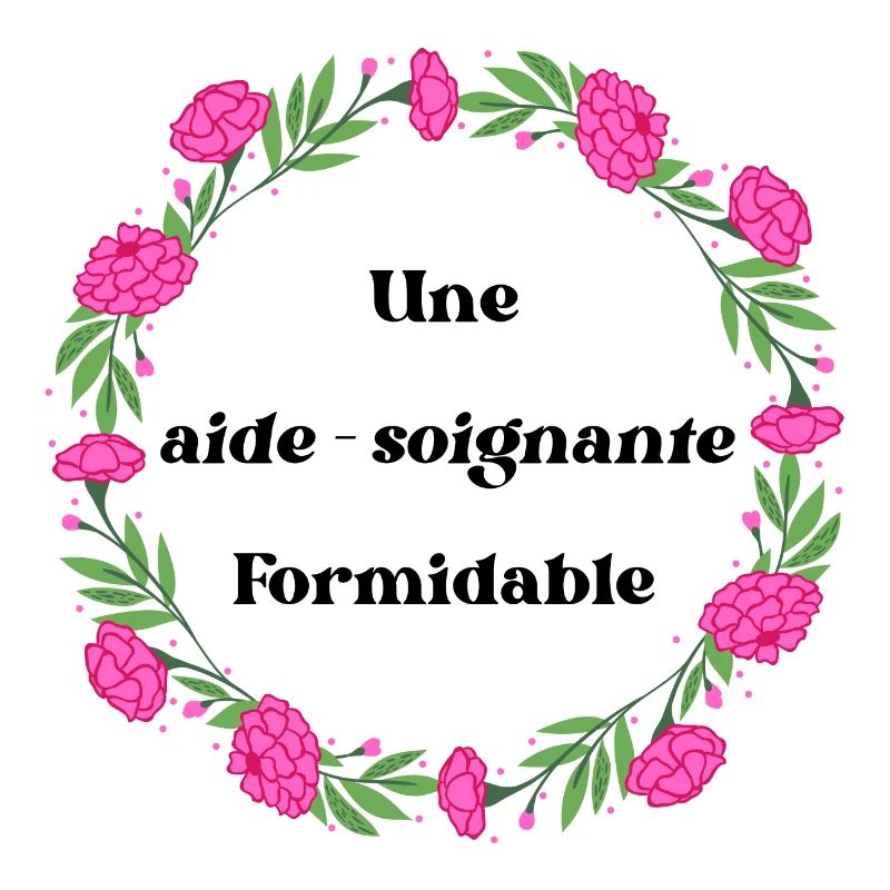 Une aide soignante formidable - couronne de fleurs