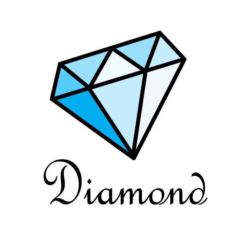 Blue Geometric Diamond