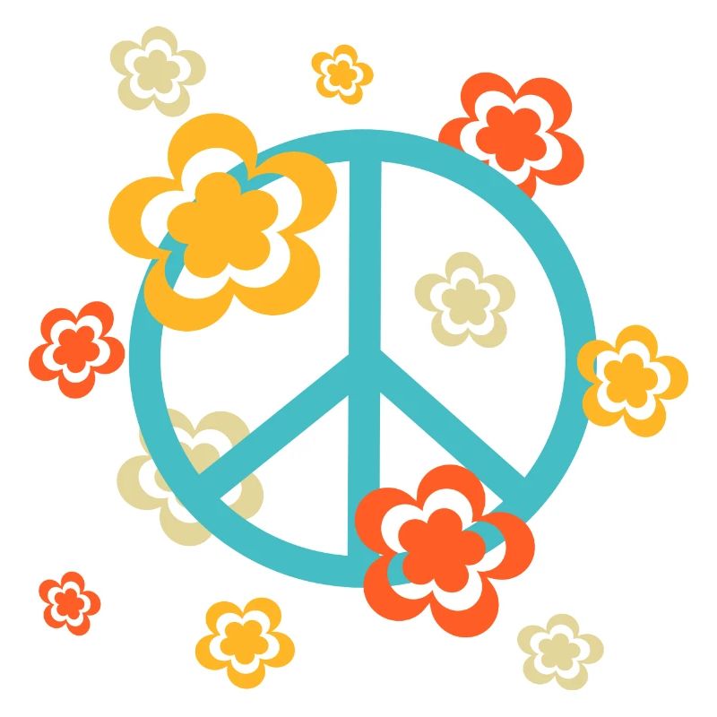 des années 70 motif de fleur