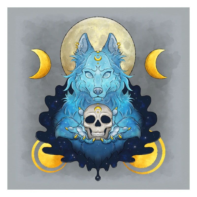 Blue Ink Spirits Posters - Lunar Witch Wolf