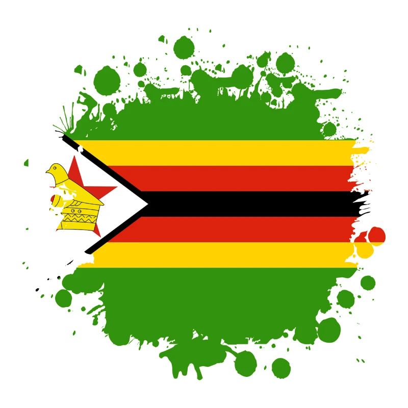 Zimbabwe flags blob