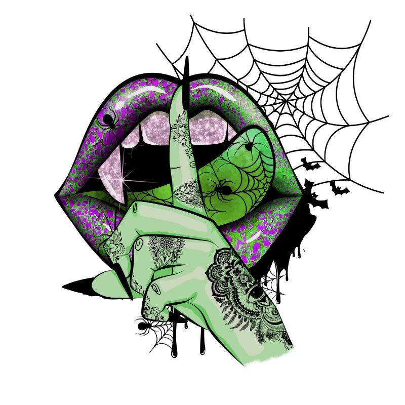 Lèvres de vampire vert