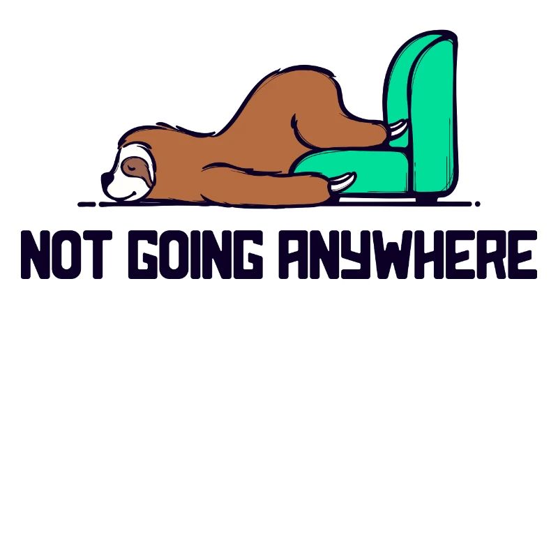 Lazy Sloth Sleep Statement Late Riser