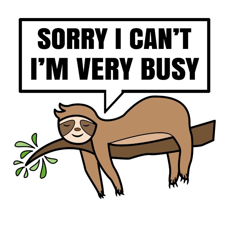 Lazy Sleep Humorous Statement Jungle Animal