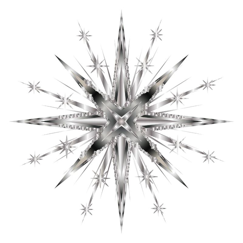Silver glamorous timeless star