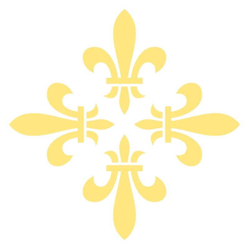 Lily Blossom Cross Pattern ORNAMENT - Vector