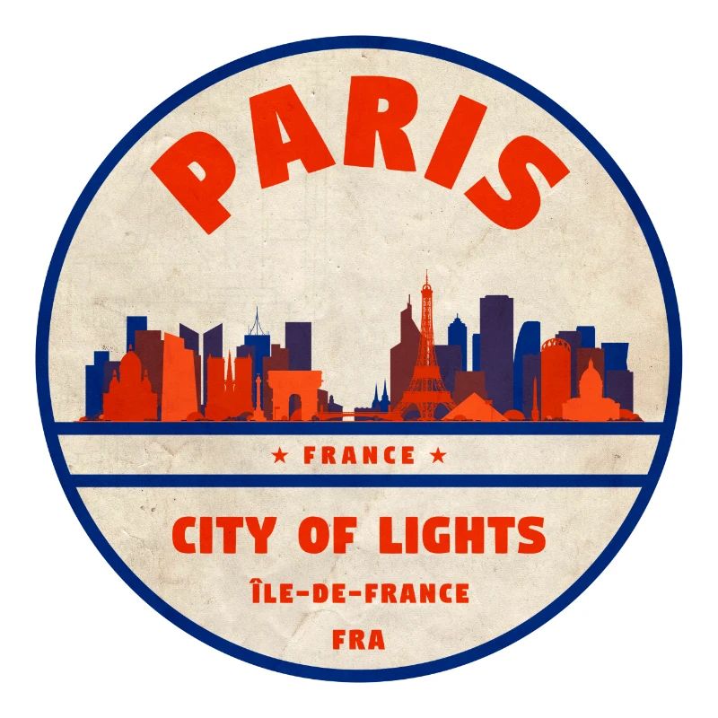 Paris Skyline Badge
