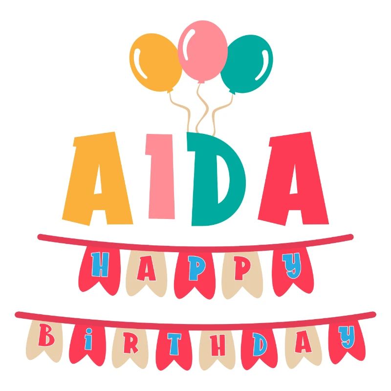 Aida maglietta buon compleanno happy birthday