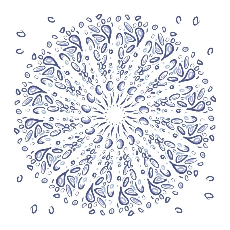 Azure Mandala Bloom