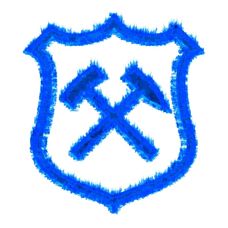 Hammer and mallet mining Schalke coal gift