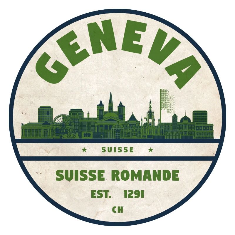 Genf Skyline Badge Romande