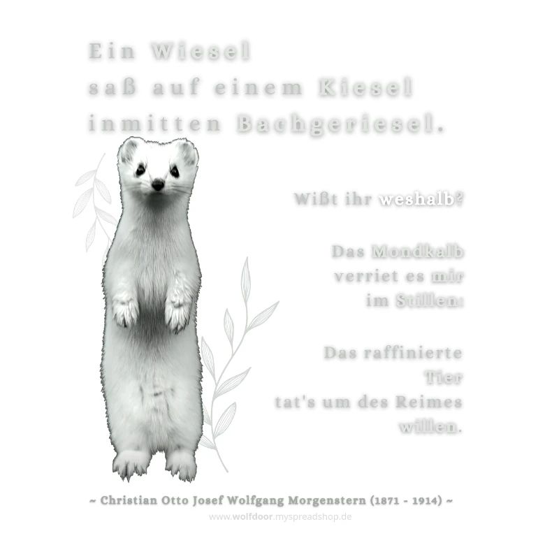 Kleines Hermelin Spruchbild