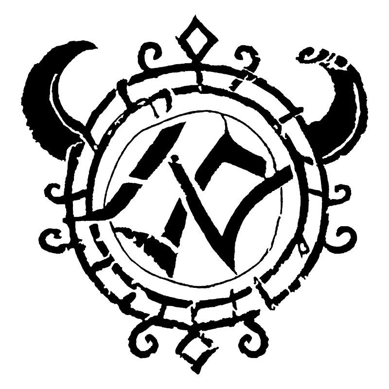 Symbol vikings avec corne, noir