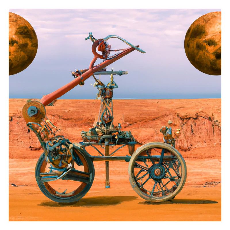 Mars car dans le style steampunk