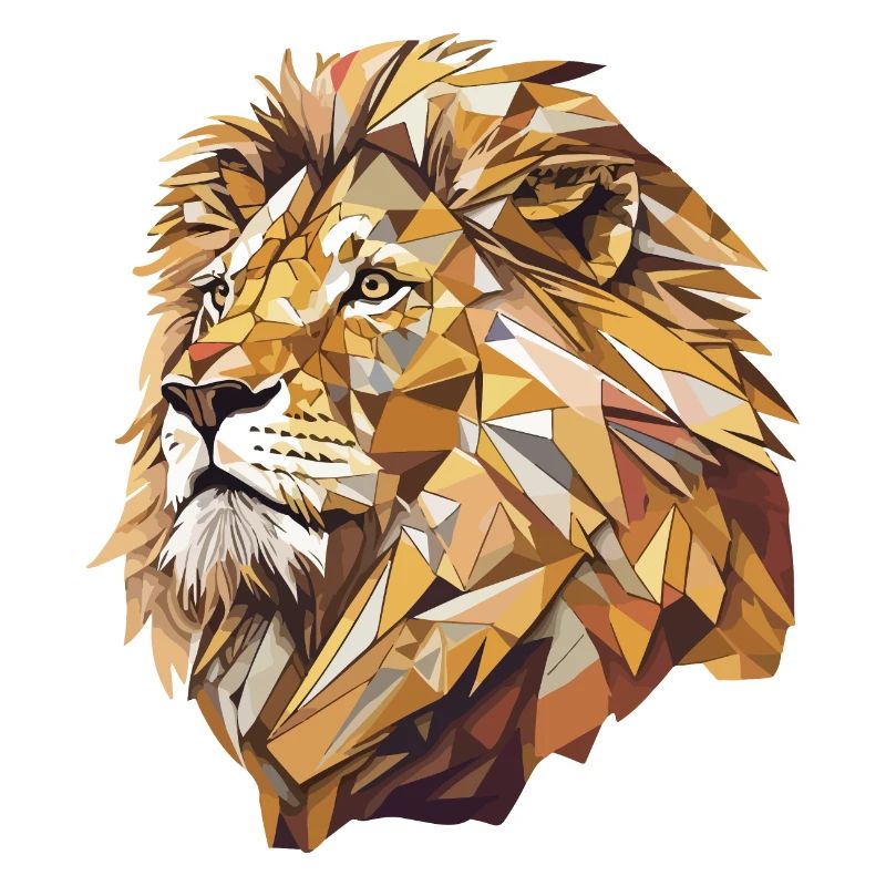 Stylized Lion, Geometric