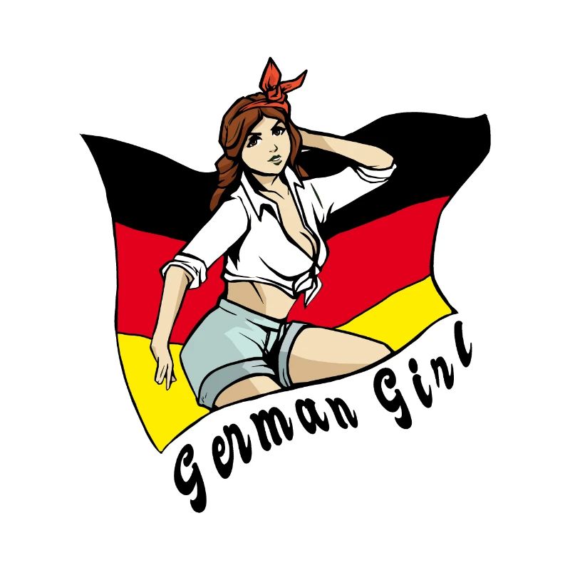 Deutschland Mädchen Flaggen Design