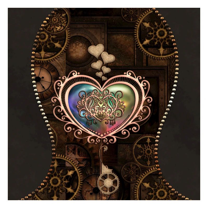 Romantisches Steampunk-Herz
