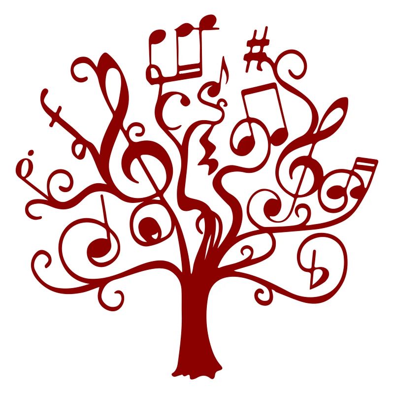 Arbre de notes rouge