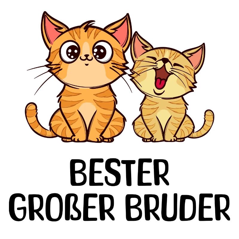 Großer Bruder Katze Statement Geschwisterliebe