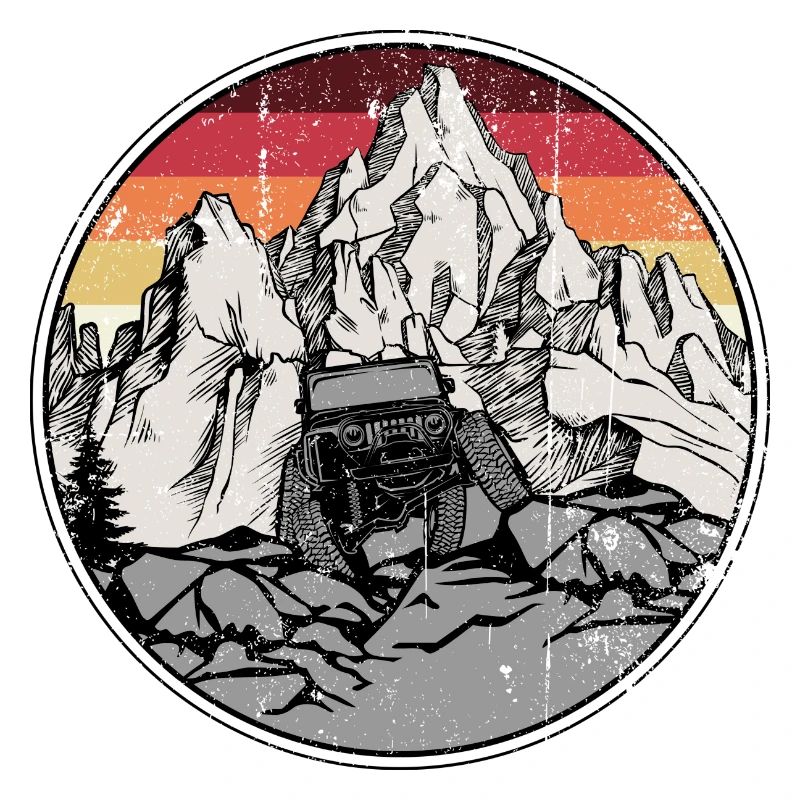 Sunset Summit Jeep Badge