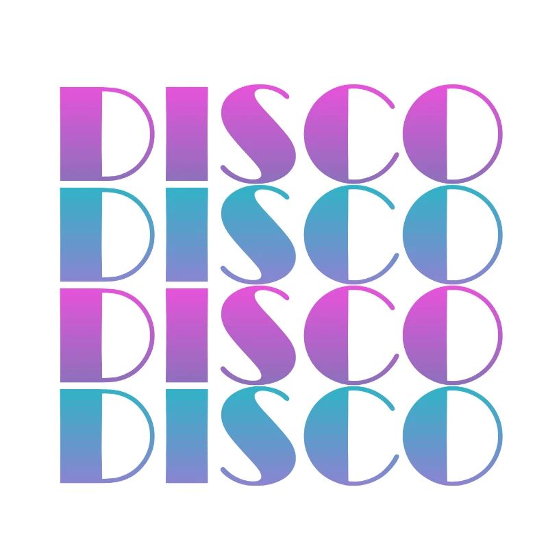 Conception de motif de texte disco vibrant