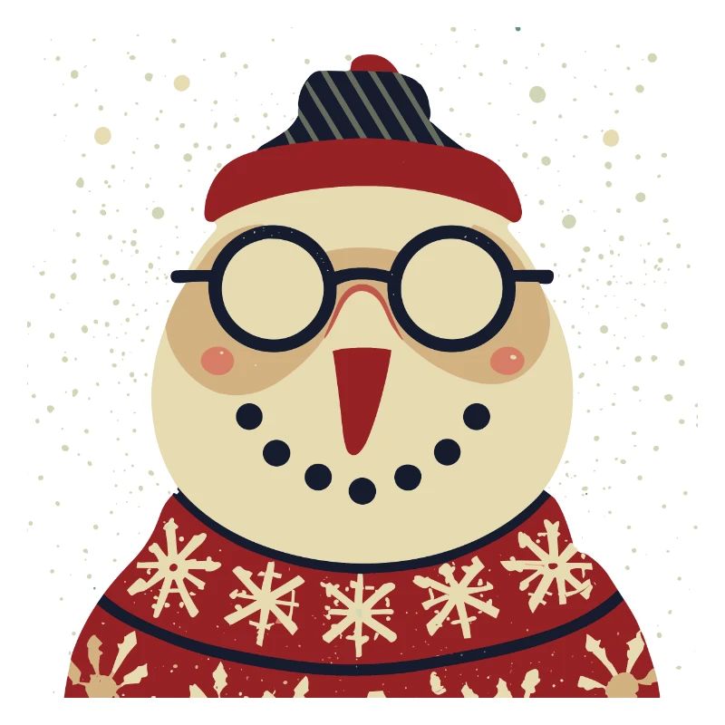 Winter Eulenpullover mit Brille