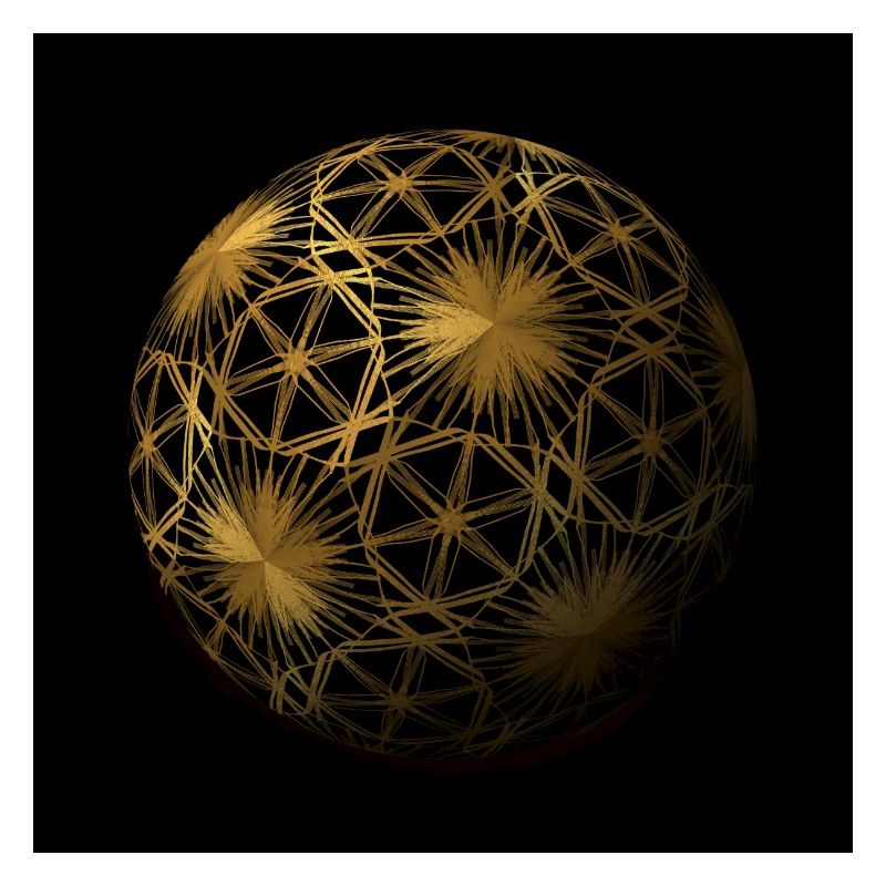 Golden geometric glow