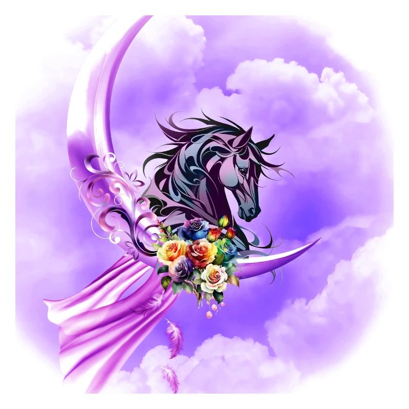 Cheval sauvage coloré élégant