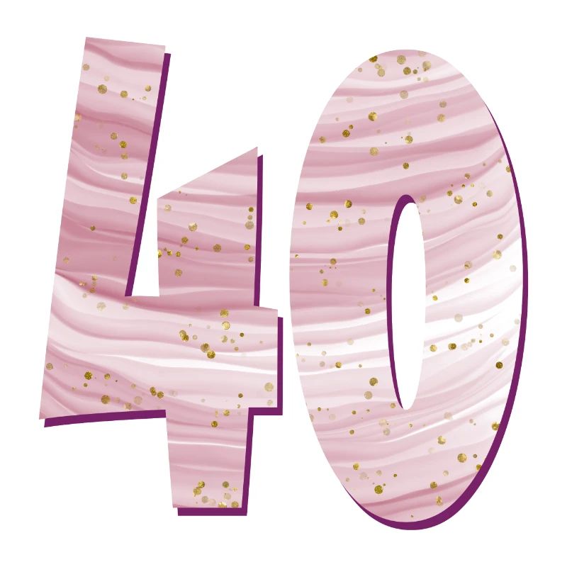 ZAHL 40 VIERZIG - VIERZIGJÄHRIGE GEBURTSTAG