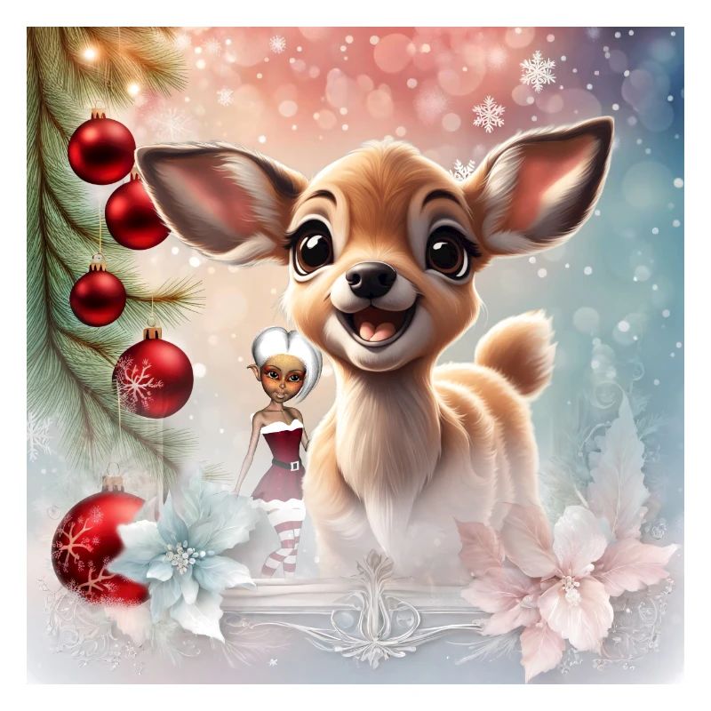 De doux rennes et des lutins mignons
