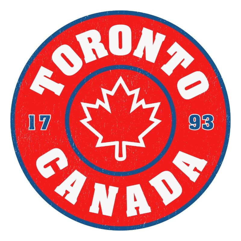 Emblème rond du Canada à Toronto : feuille d’érable