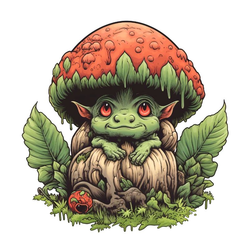 Petite Créature Champignon Fantasy Forêt Chemise Champignon