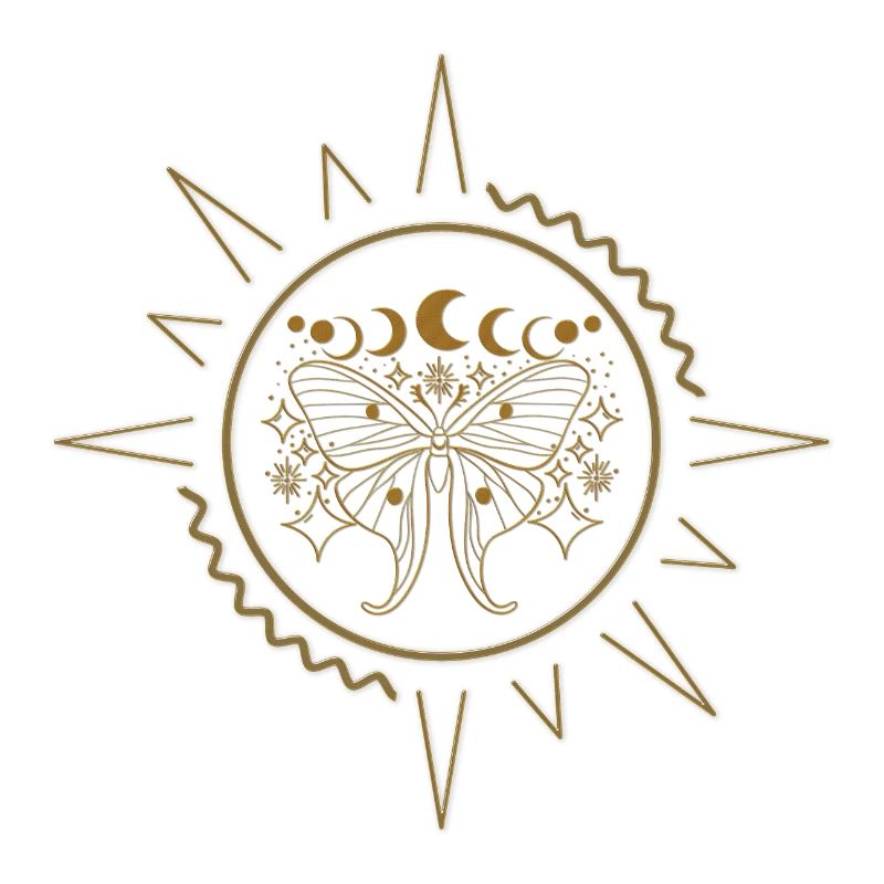 Papillons élégants en filigrane doré.