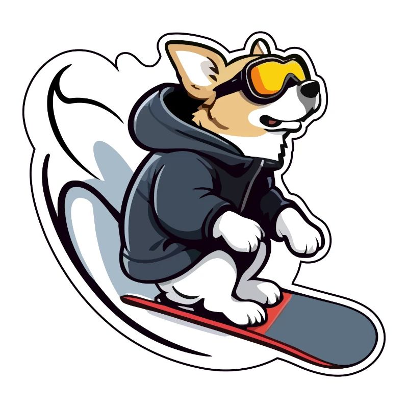 Snowboard Hund